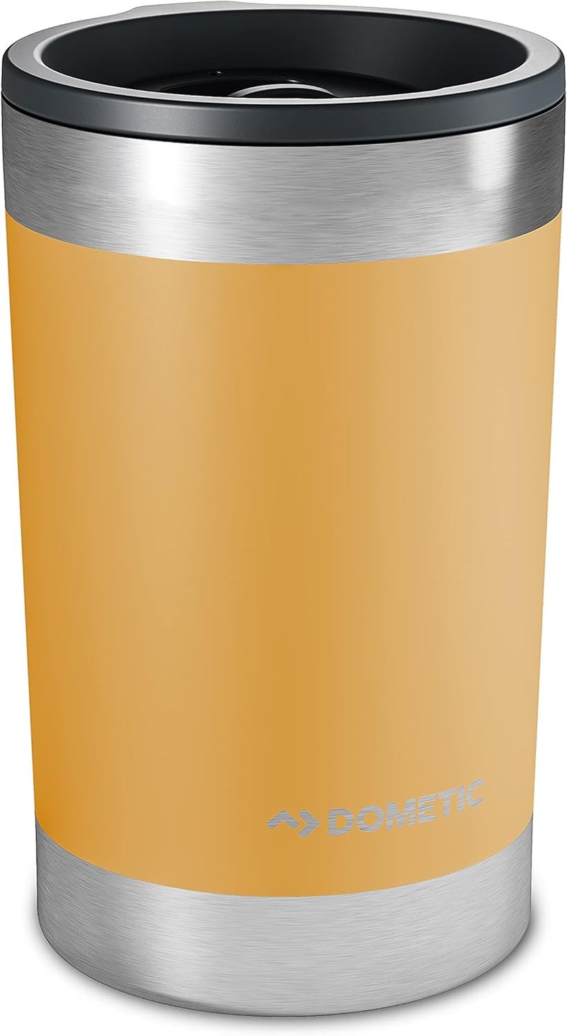 Dometic Thermo Tumbler, Stainless Steel, Vacuum Insulated with Splash Resistant Press-fit Function Lid (Mango, 10 Oz) - Image 1