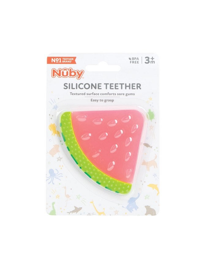 Nuby 100% Silicone Fruit Teether, Watermelon 3M+ - Image 2
