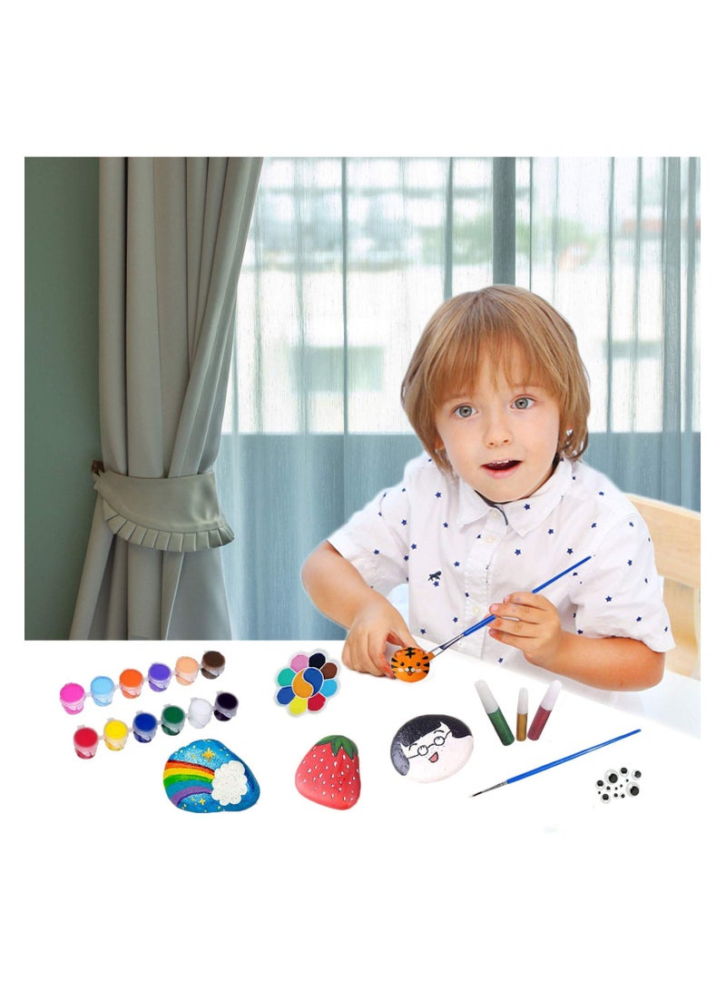 SYOSI Premium Rock Painting Kit, Rock Painting Kit for Kids Adult, DIY Arts and Crafts Supplies Kits for Paint Rocks, Glow in The Dark Painting Rocks, Perfect Creative Painting Gift for Boys and Girls - Image 5
