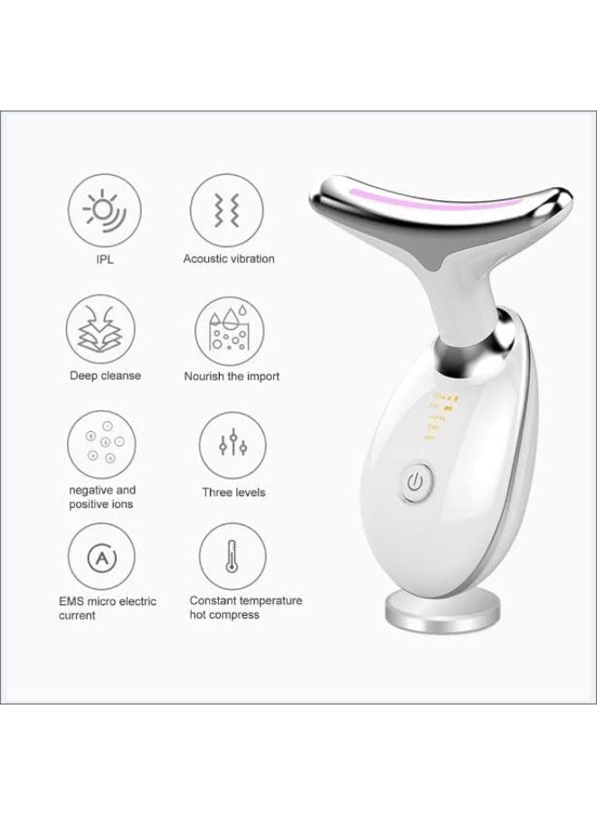 Face and neck lifting device, ultrasonic massager, wrinkle remover, skin rejuvenation, anti-aging, rechargeable, 3 modes, multi-color - Image 2