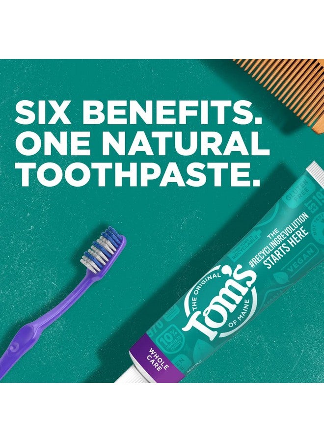 Tom's of Maine Whole Care Natural Toothpaste With Fluoride, Peppermint, 4 Oz. - Image 3