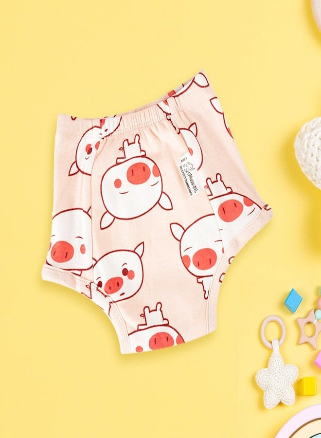 SNUGKINS Snug Potty Training Pull-up Pants for Babies/Toddlers/Kids | 100% Pure Cotton | Washable & Reusable | (Size 0, 9-12 Months) Pack of 3 - Image 3