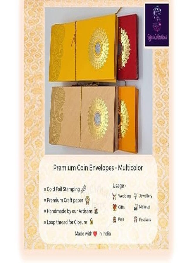 SEJASCOLLECTIONS Wedding Gift Envelopes pack of 40 pcs (4 packs) Coin Money Cash Gift Cover Shagun Birthday Diwali Lifafa Assorted Multicolour Premium Envelopes. - Image 3