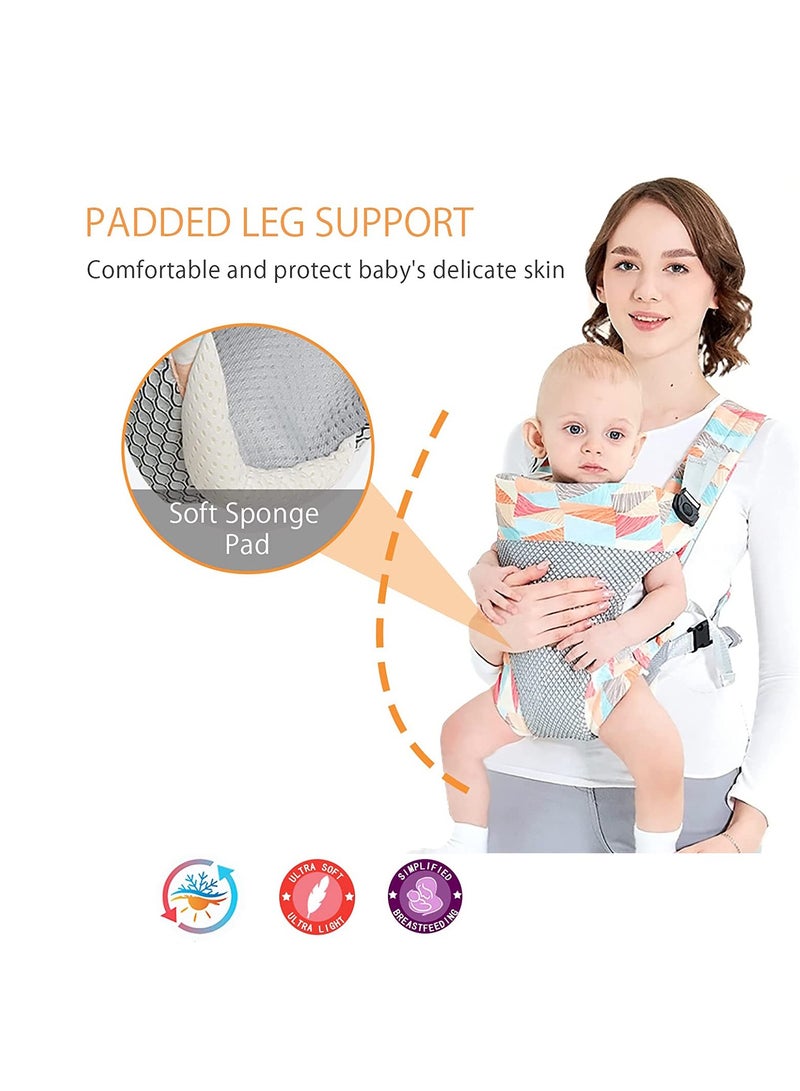 Excefore Baby Carrier, Lightweight Breathable Baby Carrier,  4-in-1 Infant Carrier, Convertible Front and Back Child Carrier Backpack, Multi-Function for Newborn Toddler 0 to 36 Months - Image 4