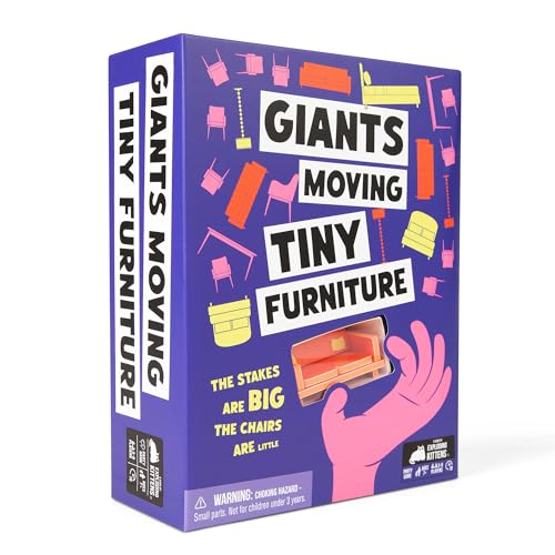 Exploding Kittens Presents Giants Moving Tiny Furniture The High Stakes Party Game for Teams Family Game 38 Players Ages 7 Great for Adults Teens Kids - Image 1