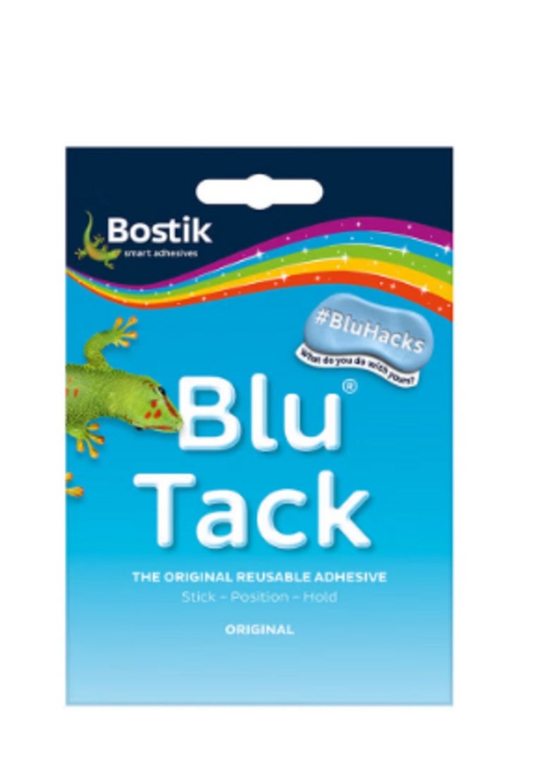 Bostik Blu Tack Original Reusable Adhesive Pack Home Office DIY Use BluHacks Smart Adhesives Alternative to Pins & Tape 60g (Pack of 12)  - Image 1