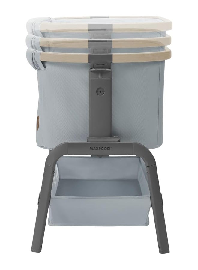 Maxi-Cosi Iora Co-Sleeper, Infant Bedside Sleeper Crib, Large Storage Basket, Height Adjustable, 0-6 Months, Beyond Grey - Image 3