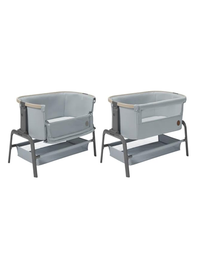Maxi-Cosi Iora Co-Sleeper, Infant Bedside Sleeper Crib, Large Storage Basket, Height Adjustable, 0-6 Months, Beyond Grey - Image 5