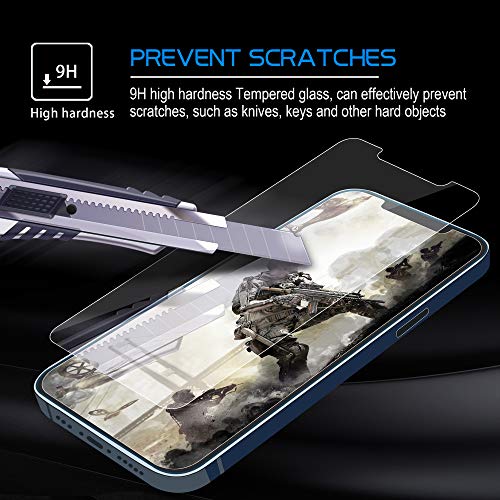 Arae Screen Protector for iPhone 12 Pro Max, HD Tempered Glass Anti Scratch Work with Most Case, 6.7 inch, 3 Pack - Image 5