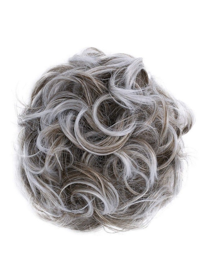 كايشا تسريحة شعر كبيرة من CAISHA، تسريحة شعر عروس مرفوعة، كعكة شعر مجعدة، مزيج بني فاتح ورمادي G24E - Image 1