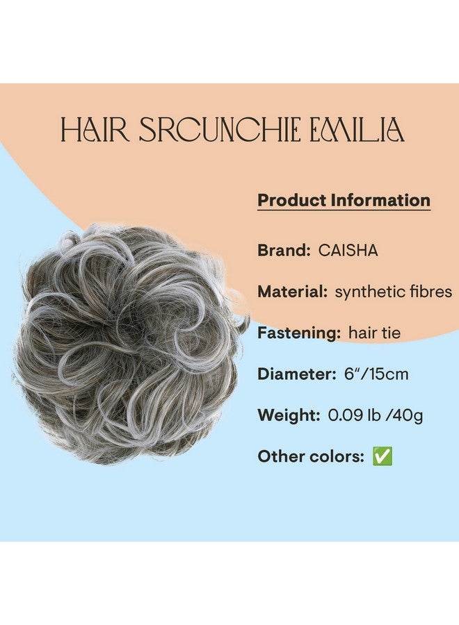 كايشا تسريحة شعر كبيرة من CAISHA، تسريحة شعر عروس مرفوعة، كعكة شعر مجعدة، مزيج بني فاتح ورمادي G24E - Image 2