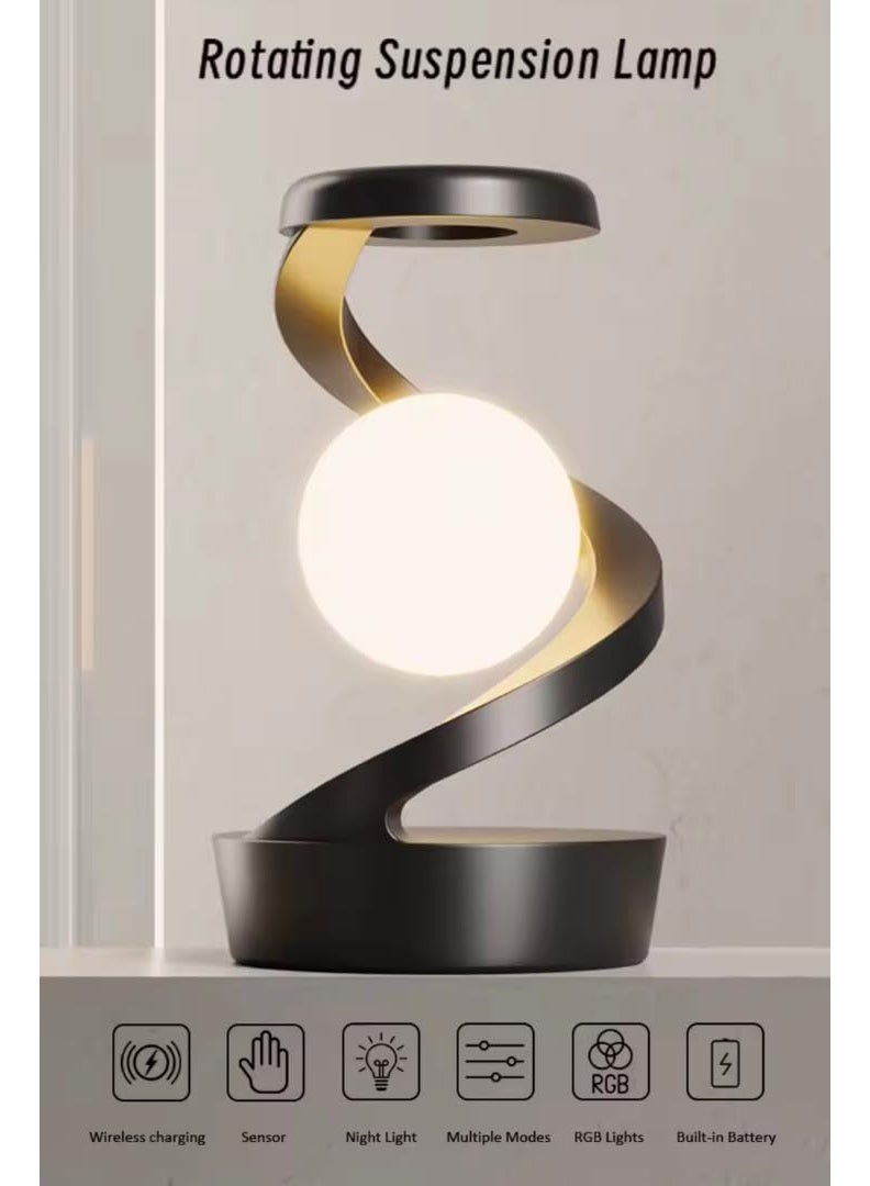 RGB Color-Changing Night Light Lamp with Levitating Floating Design with Wireless Phone Charging, Motion-Sensing Hand Activation, Table Lamp for Bedroom, Kitchen, Living Room, Home Office - Image 2