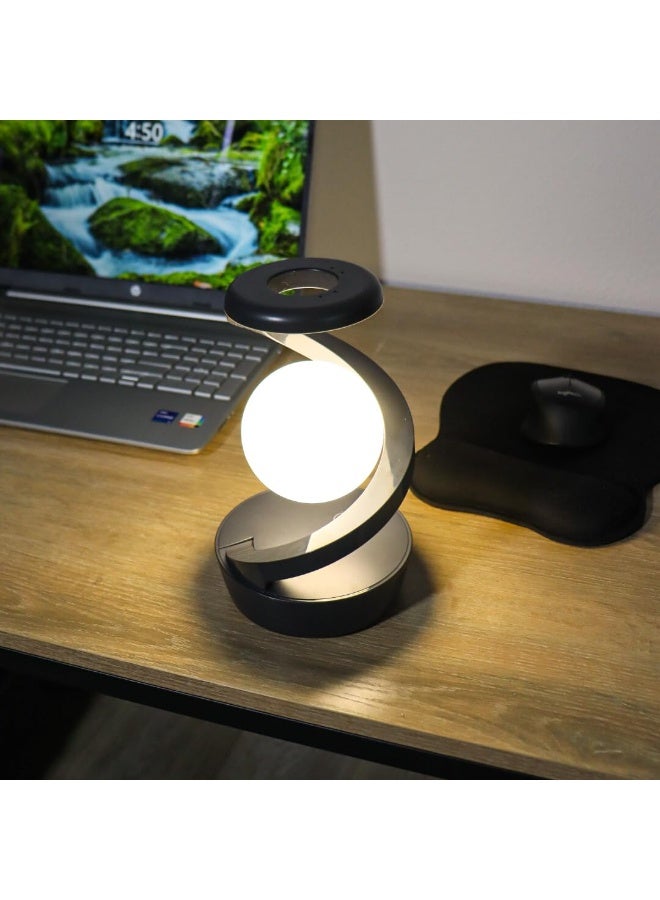 RGB Color-Changing Night Light Lamp with Levitating Floating Design with Wireless Phone Charging, Motion-Sensing Hand Activation, Table Lamp for Bedroom, Kitchen, Living Room, Home Office - Image 3