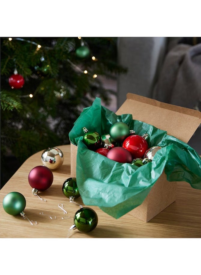Generic VINTERFINT Decoration bauble, set of 32, green/mixed colours  - Image 2