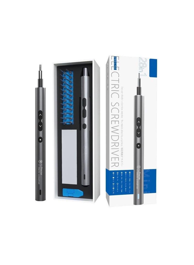 28 in 1 electric screwdriver set 0.35Nm/0.5Nm optional with shadowless light Lithium USB direct charging (N20) - Image 1