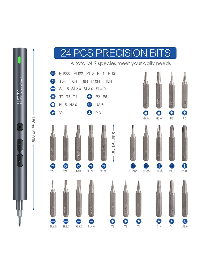 28 in 1 electric screwdriver set 0.35Nm/0.5Nm optional with shadowless light Lithium USB direct charging (N20) - Image 4