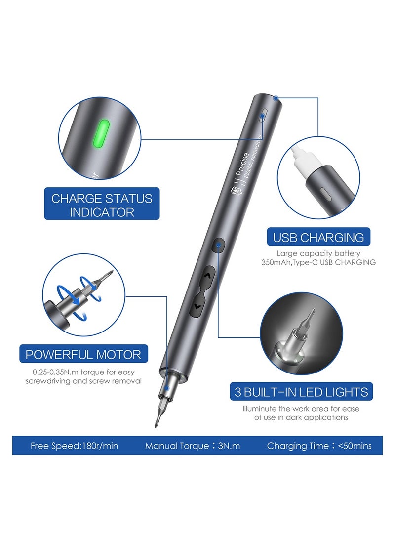 28 in 1 electric screwdriver set 0.35Nm/0.5Nm optional with shadowless light Lithium USB direct charging (N20) - Image 3