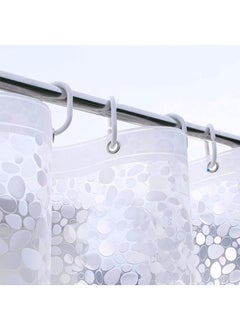 GUSGU Long Shower Curtain Liner, Heavy Duty EVA Thick Clear Plastic Shower Curtain with Rust-Proof Metal Grommets, Waterproof Shower Liner for Bathroom, 3D Pebble, 180X200cm ﻿  - Image 5