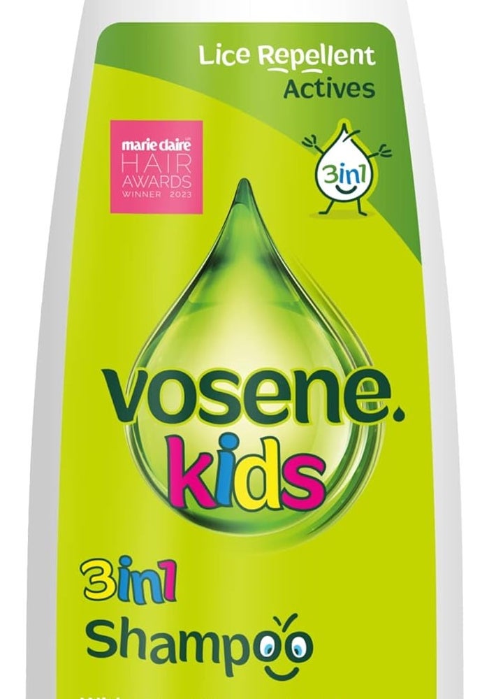 Vosene Kids 3-in-1 Lice Repellent Shampoo with Tea Tree and Lemon Eucalyptus Oils - 250ml - Image 1