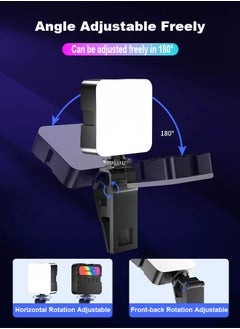 Bliszaar Portable RGB Photography Fill Light, Selfie Light, LED Camera Light with 360° Full Color, 3 Cold Shoe, 1800mAh Rechargeable, CRI95+ Dimmable 2500-7000K Panel Lamp, Magnetic Attraction  - Image 2