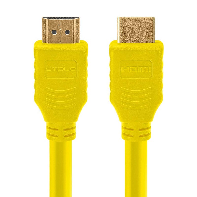 Cmple HDMI Cable 3FT High Speed HDTV UltraHD UHD 3D 4K 60Hz 18Gbps 28AWG HDMI Cord Audio Return 3 Feet Yellow - Image 2