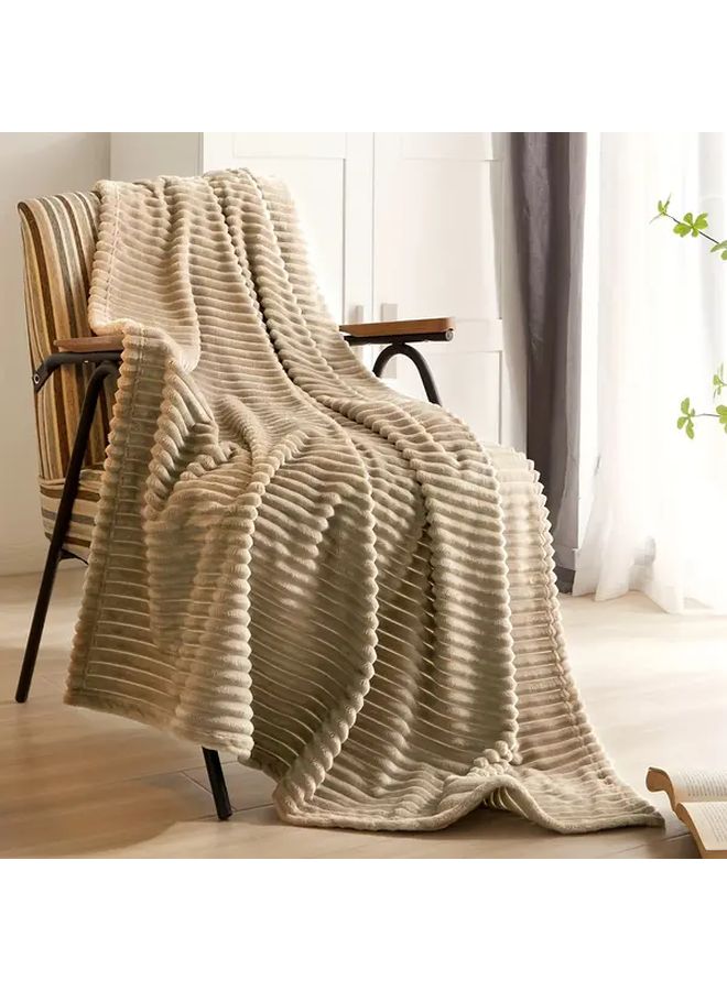 Pink Flannel Fleece Throw Blanket 80x90 Inch Super Soft Plush Cozy For Couch Sofa - Image 5