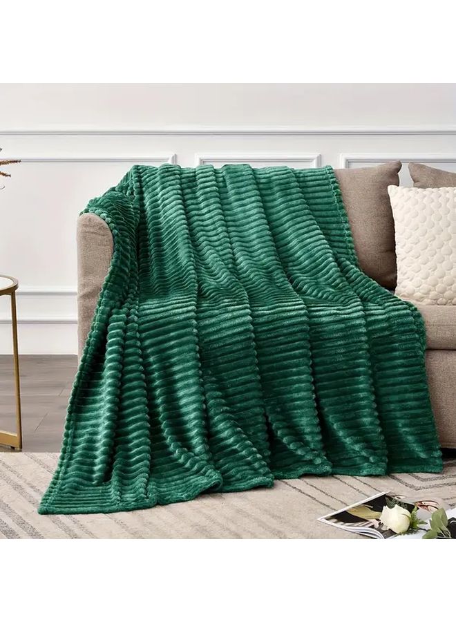 Pink Flannel Fleece Throw Blanket 80x90 Inch Super Soft Plush Cozy For Couch Sofa - Image 4