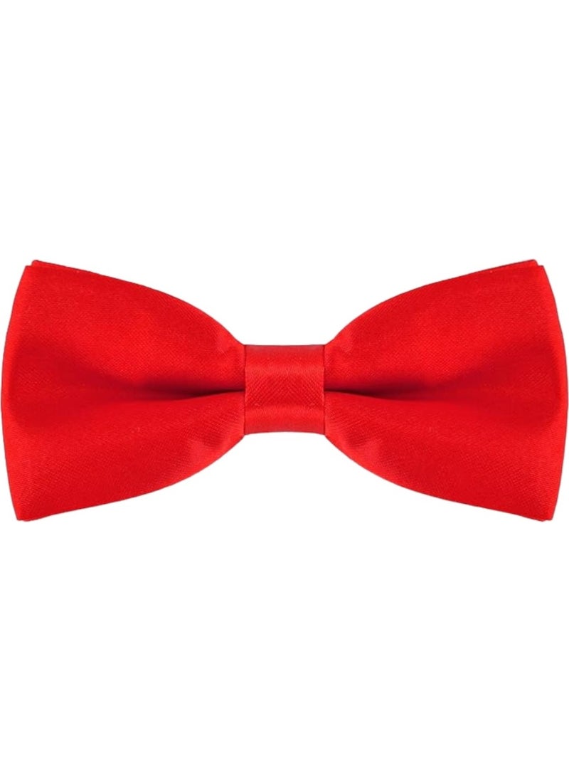 Trenderrs Men's Solid Color Satin Bow Tie  - Image 2
