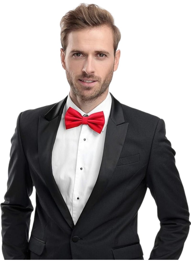 Trenderrs Men's Solid Color Satin Bow Tie  - Image 1