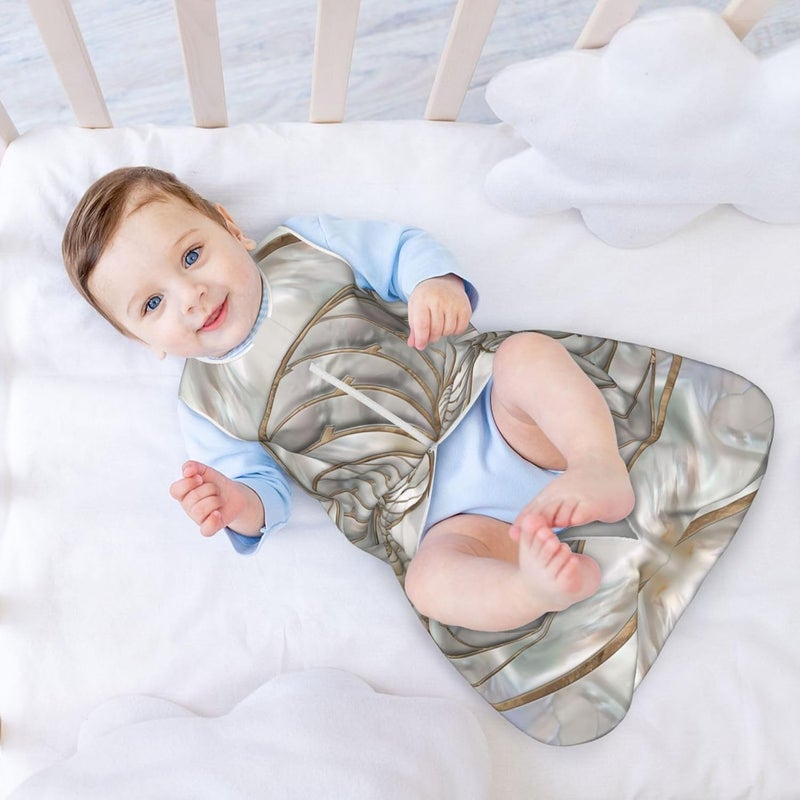 Nautilus Shell - Mother of Pearl and Gold Baby Wearable Blanket Infant Boys Girls Sleeping Bags for Newborn Small - Image 3