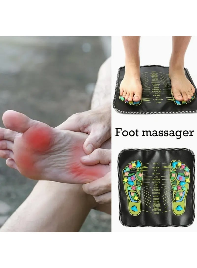 Non-Electric Health Foot Reflexology Pad with Colorful Stones & Clear Pressure Points Relaxation & Wellness No Battery Needed Massage Tools - Image 5