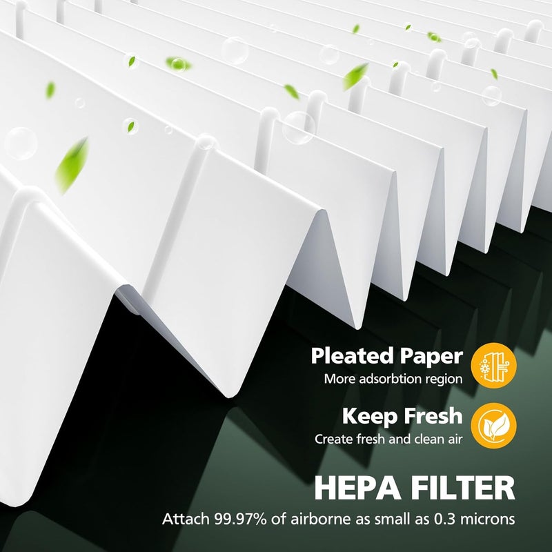 isinlive TP01 HEPA Replacement Filter Compatible with Dyson Tower Purifier Pure Cool Link TP01, TP02, TP03, AM11, BP01 Models, Compare to Part 968126-03, 2 Pack - Image 4