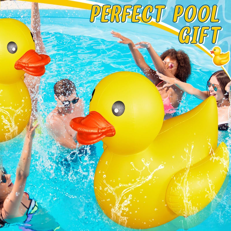 Hungdao 1 Pcs 5 Feet Giant Inflatable Duck Huge Rubber Duck Large Blow up Inflatable Pool Float for Adult Summer Beach Swimming Pool Party Decoration - Image 4