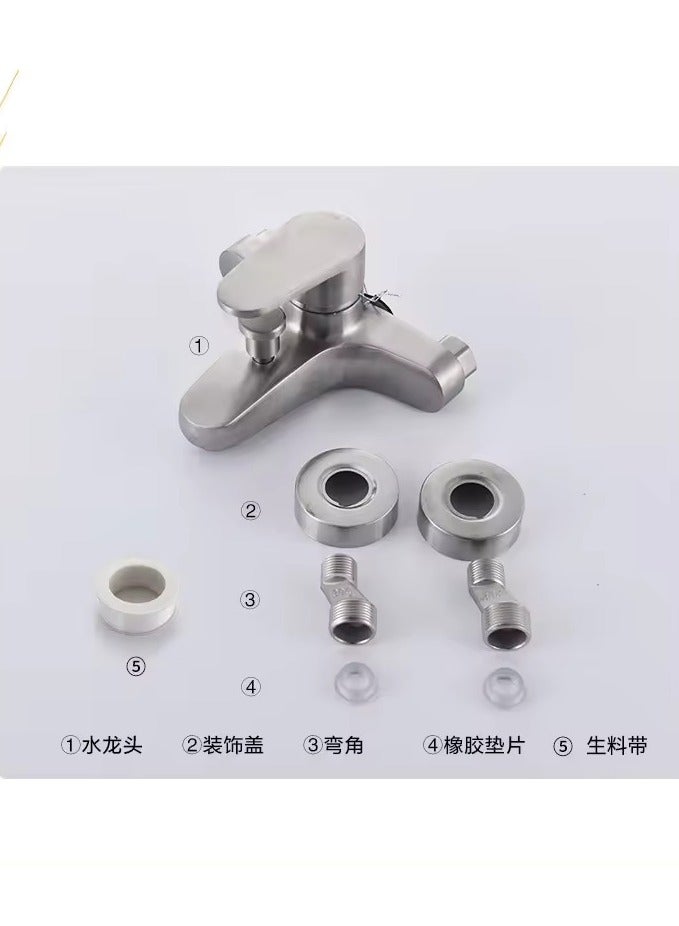 D&N Shower Bathtub Mixer Faucet | Bathroom Hot and Cold Shower Tap - Image 3