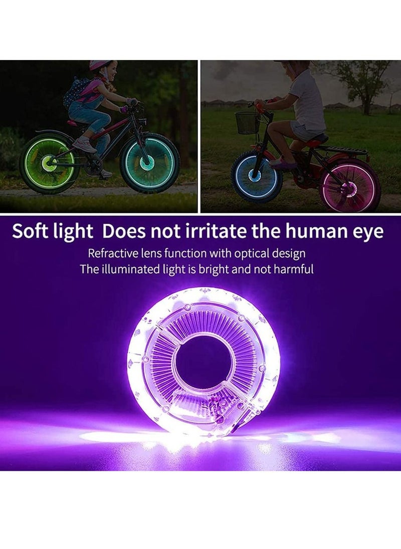 Y&D Bicycle Wheel Lights Bike Front Light Tail Hub Spoke One Lamp LED Keep Safe and Fun with 7 Color 18 Modes Rechargeable Kids Balance Fashion Gift for Children Boys Girls  - Image 4