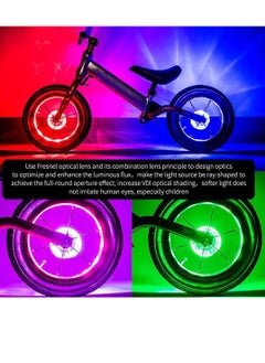 Y&D Bicycle Wheel Lights Bike Front Light Tail Hub Spoke One Lamp LED Keep Safe and Fun with 7 Color 18 Modes Rechargeable Kids Balance Fashion Gift for Children Boys Girls  - Image 5