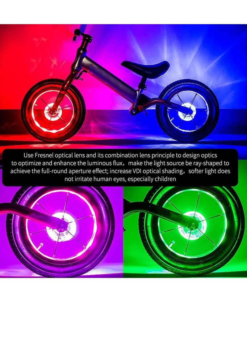 Y&D Bicycle Wheel Lights Bike Front Light Tail Hub Spoke One Lamp LED Keep Safe and Fun with 7 Color 18 Modes Rechargeable Kids Balance Fashion Gift for Children Boys Girls  - Image 5