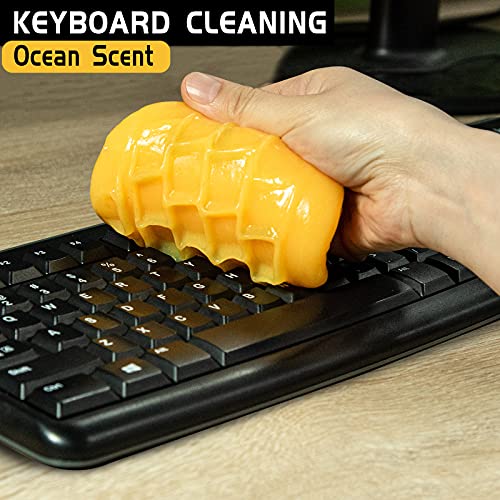 TICARVE Car Cleaning Gel Car Detailing Putty Car Cleaning Putty Gel Auto Detailing Tools Car Interior Cleaner Car Cleaning Kits Cleaning Slime Keyboard Cleaner Yellow - Image 5