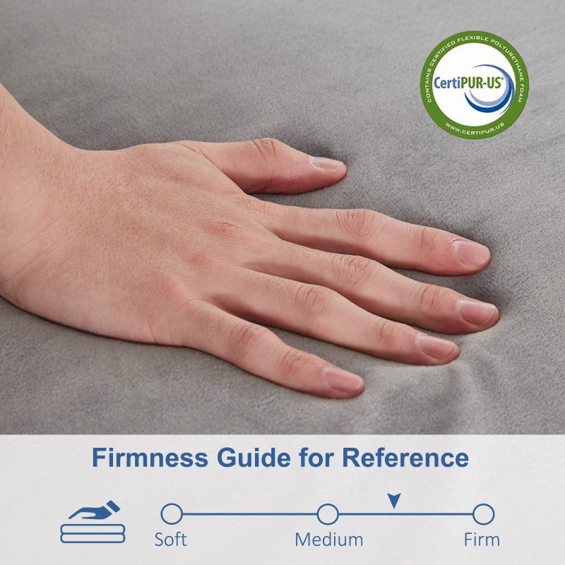 SINWEEK Tri-Folding Mattress Foam Topper 38 x 75 x 4 Inch Folding Pad with Removable Cover - Image 4