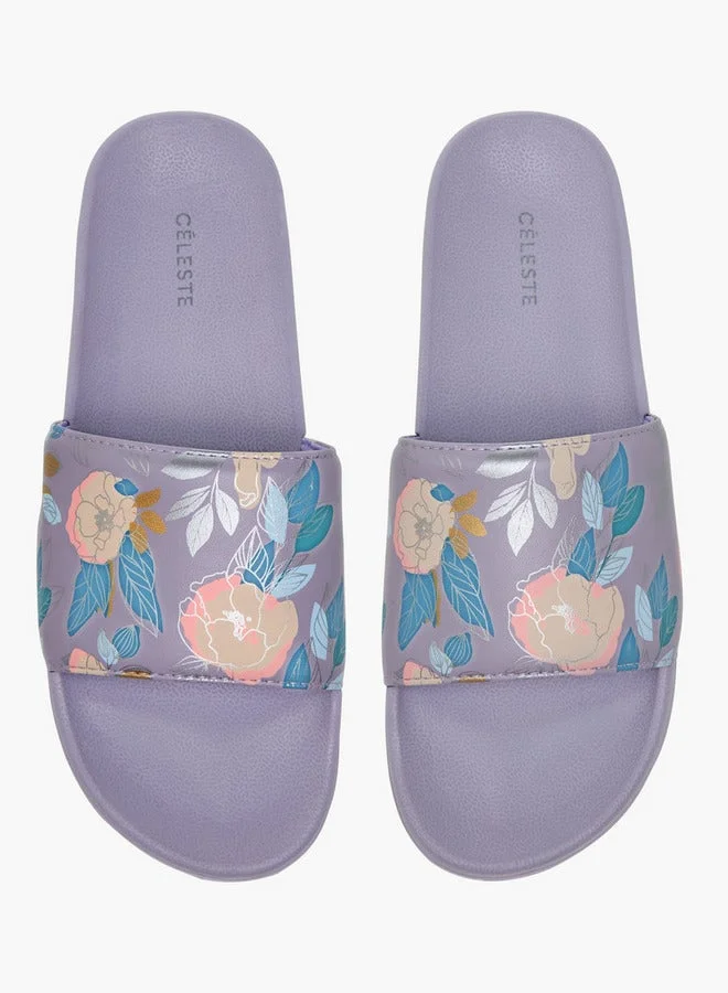 سيليست سلايدز نسائي بطبعات زهور