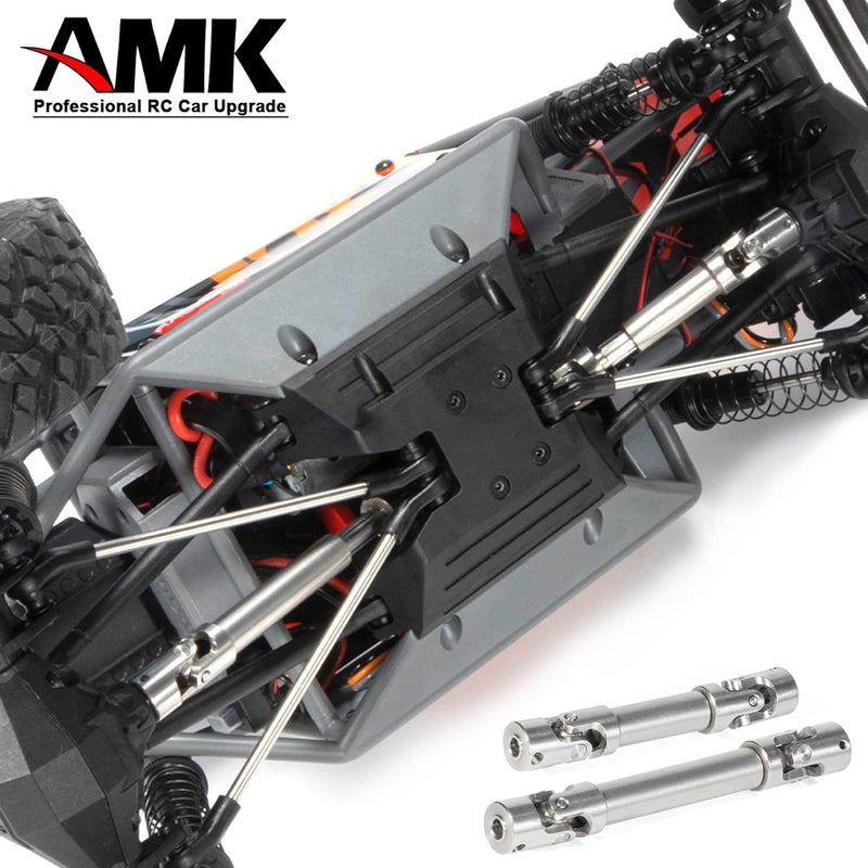 AMK 2pcs Universal Joint Driveshaft for 118 RC Rock Crawler Axial UTB18 Capra Unlimited Trail Buggy RC Steel Heavy Duty Drive Shaft - Image 2