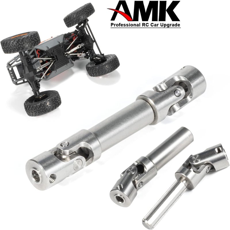 AMK 2pcs Universal Joint Driveshaft for 118 RC Rock Crawler Axial UTB18 Capra Unlimited Trail Buggy RC Steel Heavy Duty Drive Shaft - Image 3