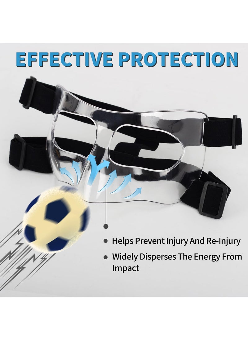 PYC Nose Guard for Broken Nose, Face Shield Masks for Soccer and basketball Sports, Adjustable for Adults and Teenagers, Suitable for Men and Women  - Image 4