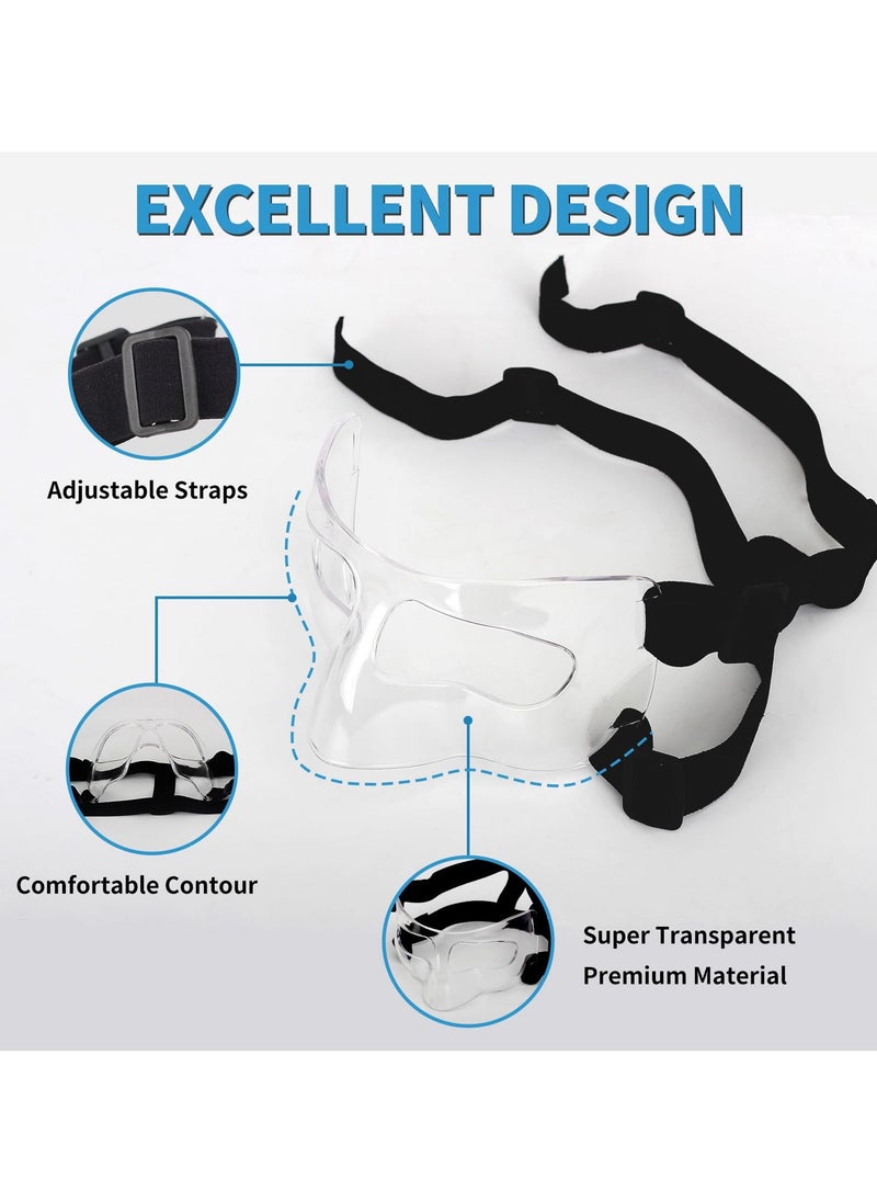PYC Nose Guard for Broken Nose, Face Shield Masks for Soccer and basketball Sports, Adjustable for Adults and Teenagers, Suitable for Men and Women  - Image 5