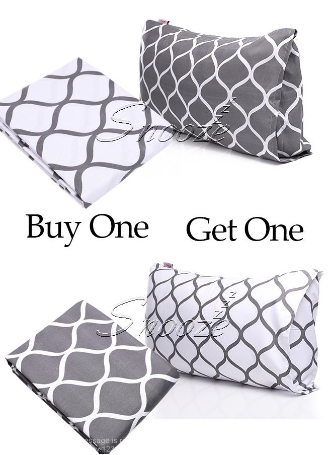 Tiba 4Pieces Flat Bed Sheet Set Waves Design  - Image 1