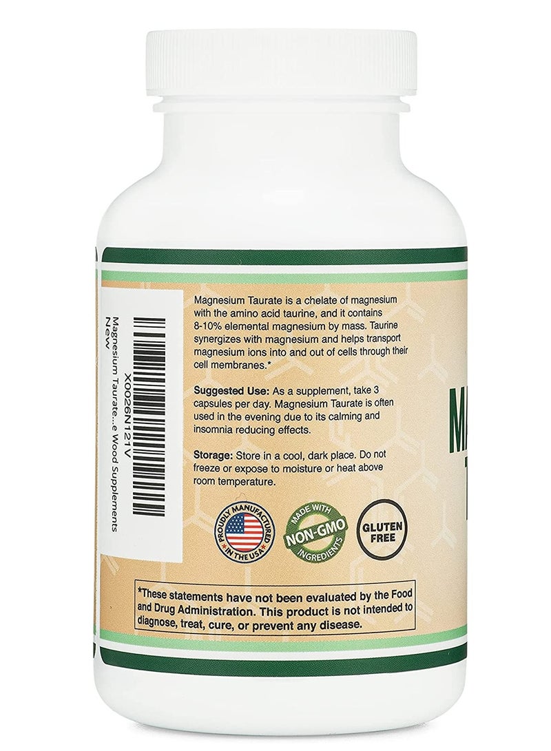 Double Wood Supplements Magnesium Taurate 210 Capsules - Image 3