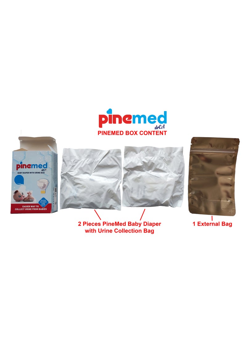 pinemed Nappy Urine Collection | Baby Diaper with Sterile Pediatric Urine Collection Bag | PINEMED | Sample Collection Kit (11+ kg) | Disposable for Infant, Newborn Baby | Urine Sample Collector  - Image 5