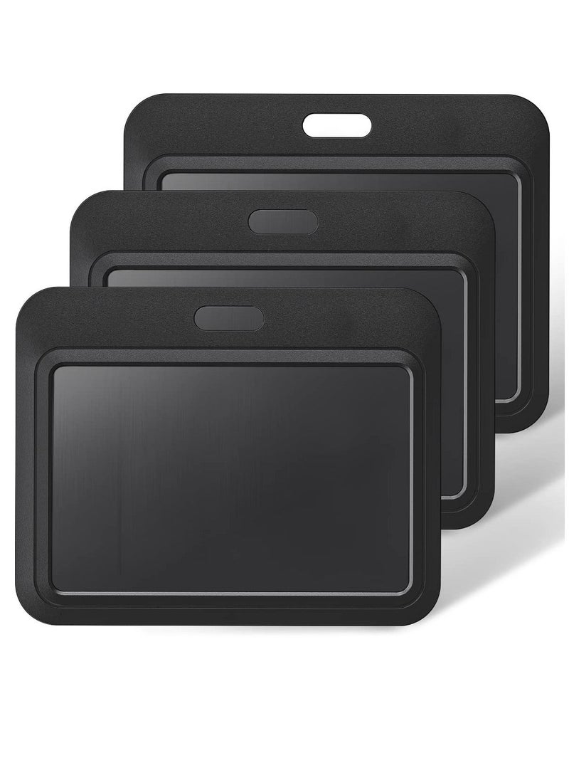Y&D - Sliding ID Badge Holder, Black Horizontal Plastic Card Case, with Clear Window Protector Pouch, for Office, School ID, Proximity Key Cards, Driver’s Licenses and Passes (6 Pcs) - Image 1