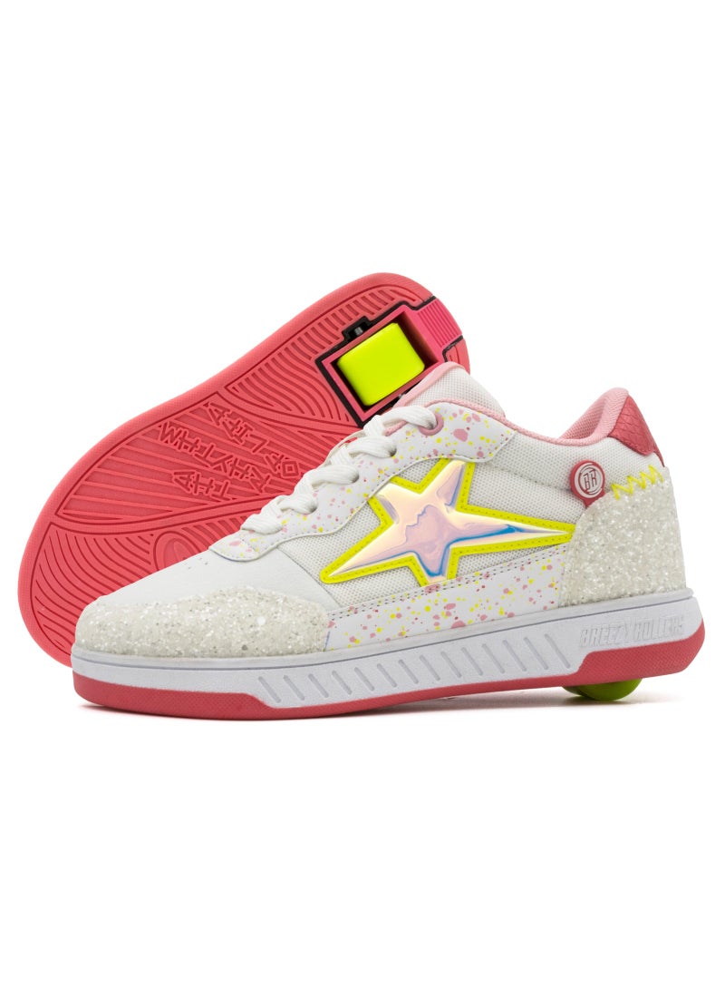 BREEZYROLLERS BREEZY ROLLERS shoes with wheels for children, Roller skates sneakers kids, From children's street shoes to roller skates in a few seconds, Patented click system, Trainers with wheels for girls & boys - Image 1