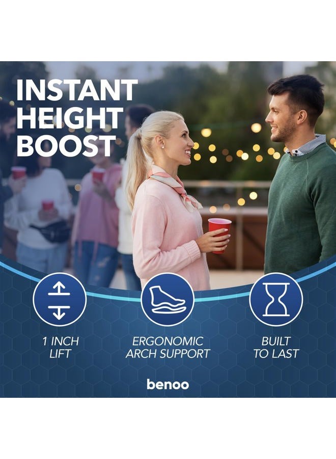 benoo Medium Length Increase Insoles - Increase Height for Comfortable Shoes for Men, Instant Height Increase (7-9) - Image 3